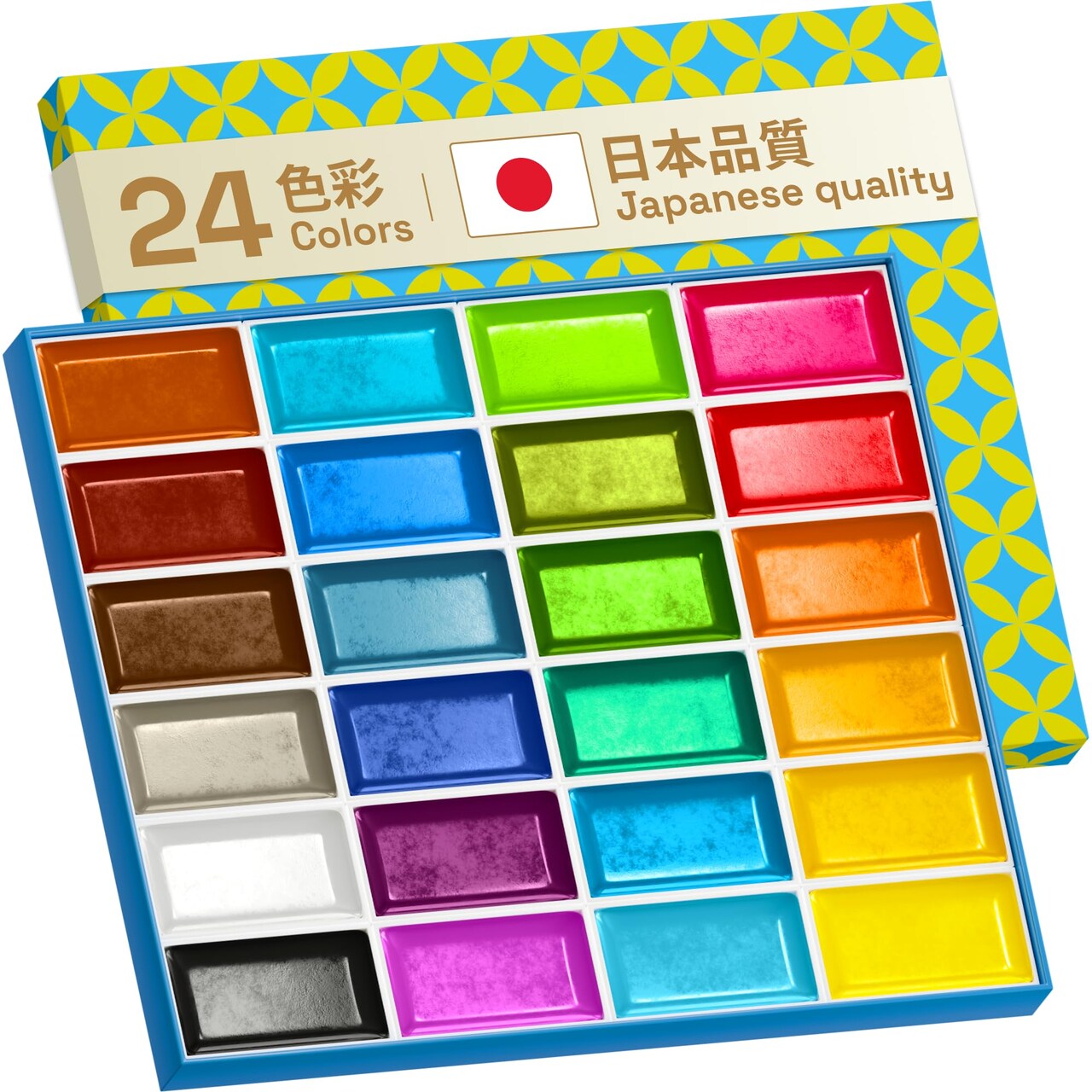 Professional Watercolor Paint Set for Adults - 24 Pigment-Rich Colors, XL Pans, ASTM-I Lightfastness, High Tinting Strength Watercolor Set for Professionals made by Professionals